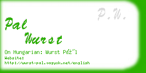 pal wurst business card